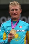 Aleksandr Vinokourov, ex ciclista kazako e attuale general manager dell'Astana. Fra i propri successi vanta anche un oro olimpico nella prova in linea di Londra 2012