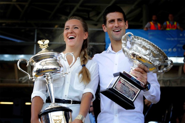 Viktoryja Azaranka (n. 2 del mondo) e Novak Djokovic ( 4 vittorie agli Australian Open)